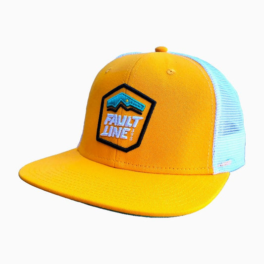 Sunset Premium Trucker Hat - Gold/Teal