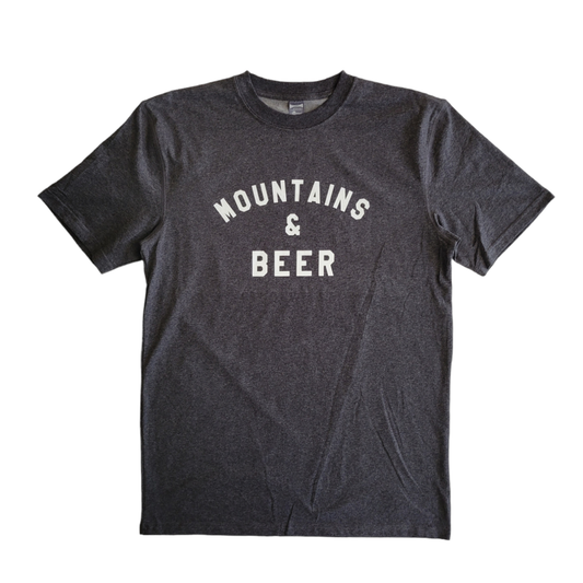 Mountains & Beer Tee - Charcoal