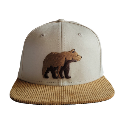 Big Bear Organic Canvas Snapback Hat - Birch